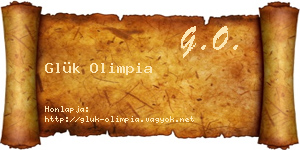 Glük Olimpia névjegykártya